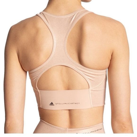 Adidas x Stella McCartney Shiny Recycled Cropped Bra - Picture 3 of 6